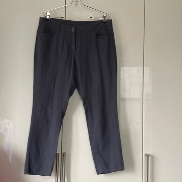 Ann Taylor Loft Linen Cotton Pants in Gray Size-Large NWOT - Picture 1 of 16
